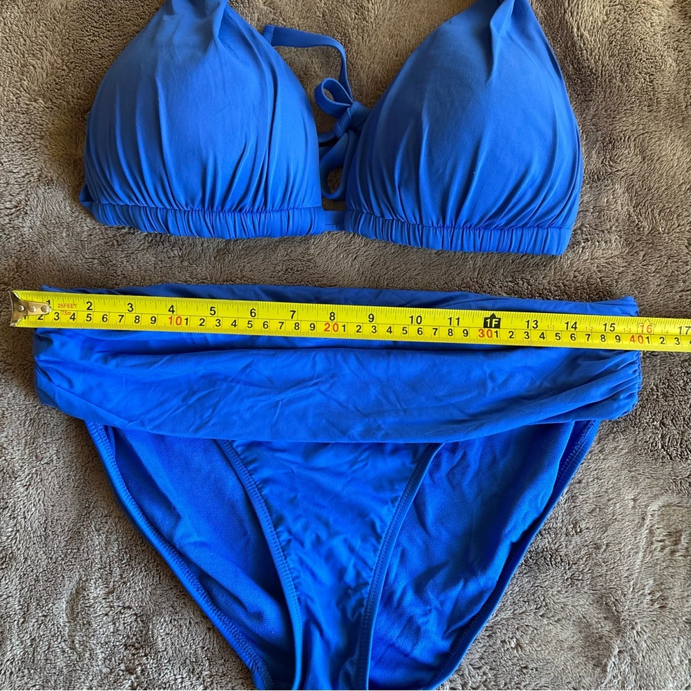 Lauren Ralph Lauren Blue Halter Bikini Set – Size 12 - Picture 6 of 7
